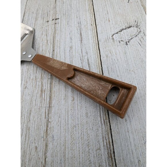 Vintage Stainless Steel Cheese Slicer Planer Plane Brown Handle 6 3/4" Hong Kong - Picture 3 of 7